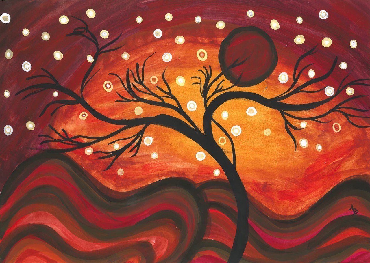 1280x911 Buy The Dark Night Handmade Painting By Jeniya Dutta. Code - Dark Night Painting