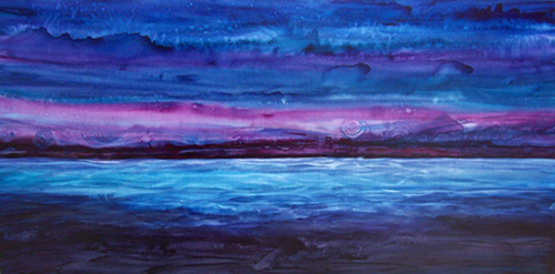 500x247 Dark Sea By Christy Freeman - Dark Ocean Painting
