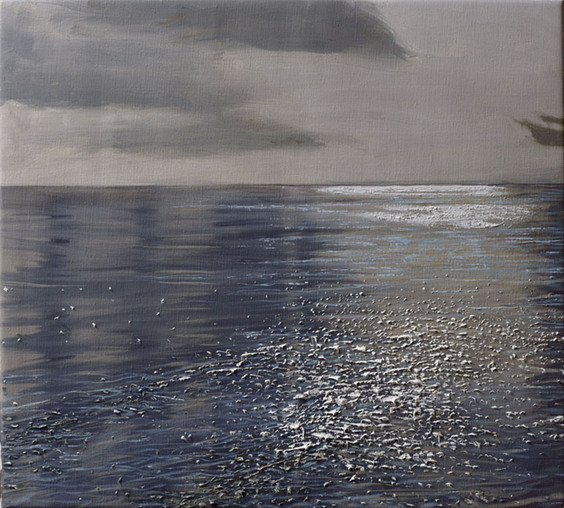 564x508 Dark Swell By Theo Platt, 2016 Painting Artsper (256669) - Dark Ocean Painting