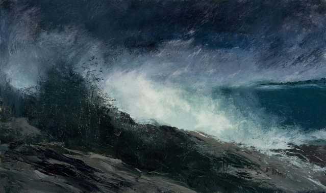 639x380 Dennis Pinette - Dark Ocean Painting