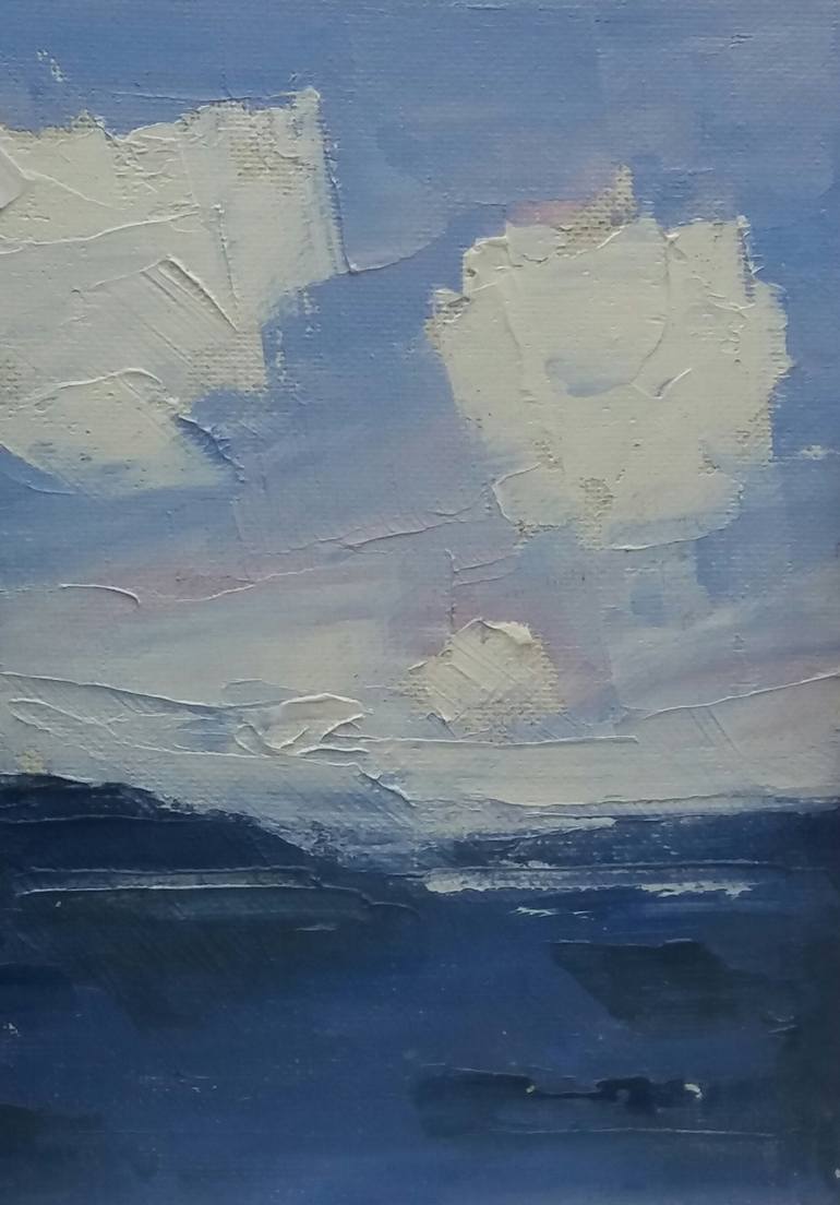 770x1104 Saatchi Art Dark Sea, East Cowes Painting By Alan Daysh - Dark Ocean Painting