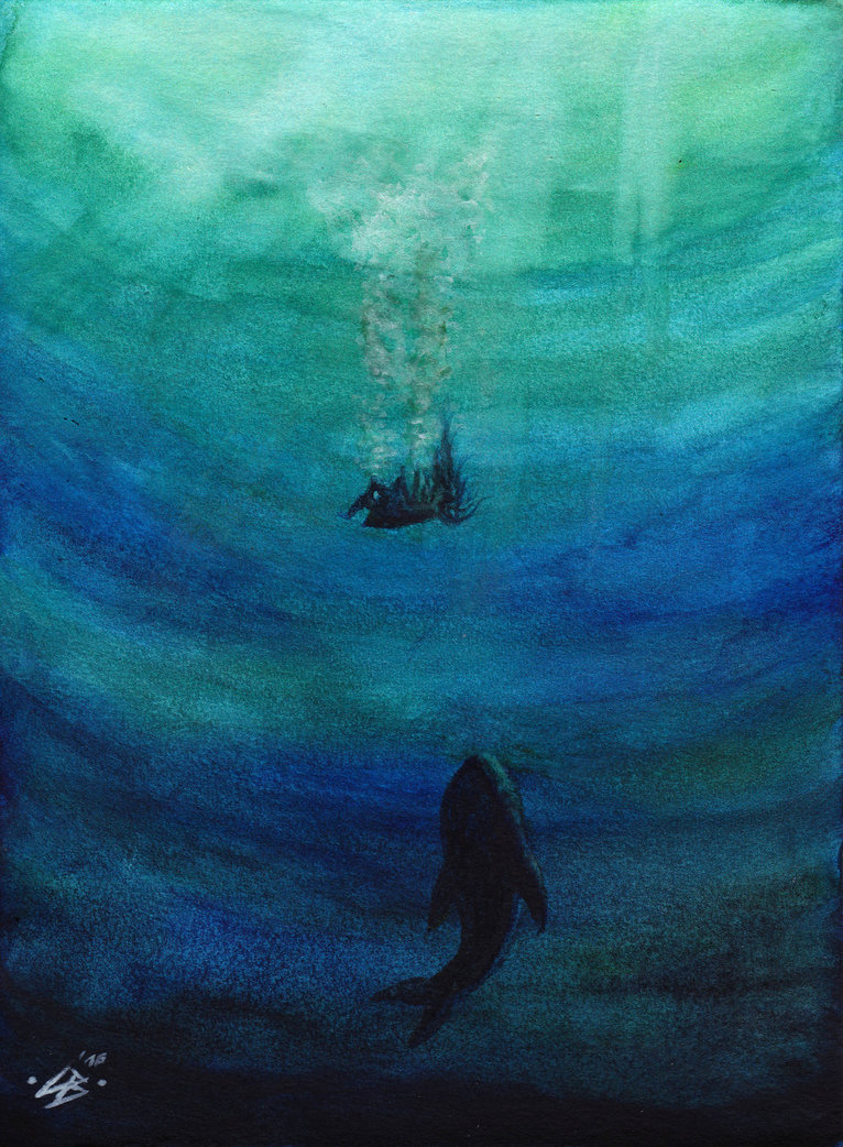 766x1042 Black Ocean, Cold And Dark By Lucky Lb Artz - Dark Ocean Painting