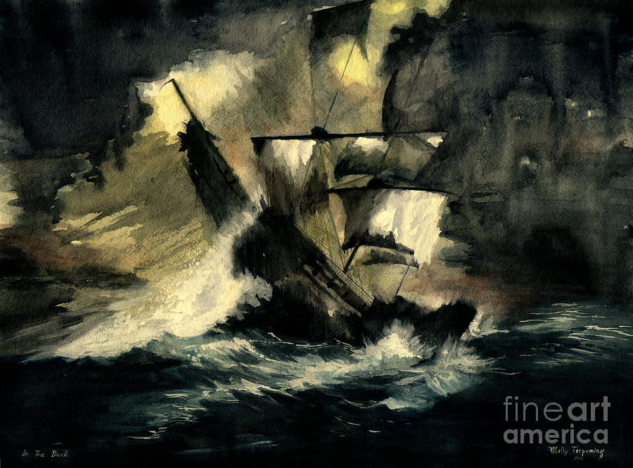 900x665 In The Dark Painting By Melly Terpening - Dark Painting