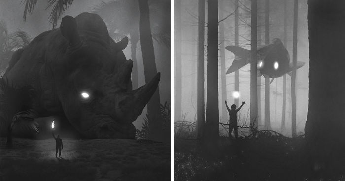 700x368 Polish Artist Illustrates His Fight Against Depression - Dark Painting