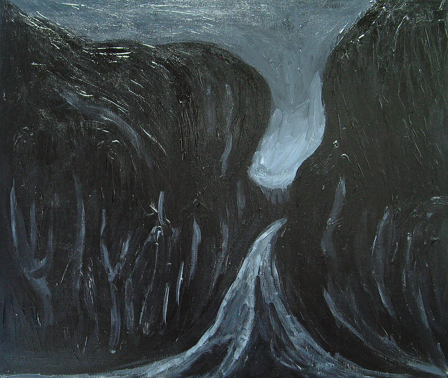 900x760 Dark Street Painting By Kazuya Akimoto - Dark Painting