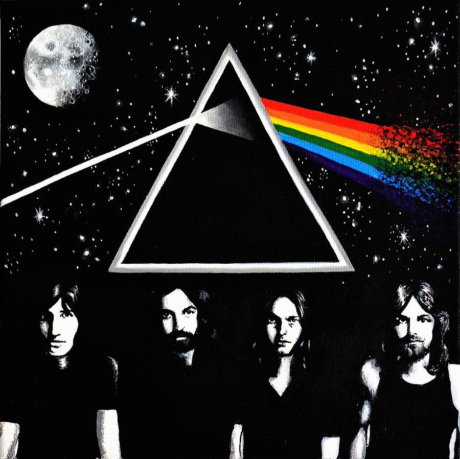 900x898 Pink Floyd Dark Side Of The Moon Painting By Hannah Florek - Dark Side Of The Moon Painting