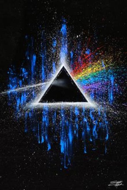 440x659 Pink Floyd Dark Side Of The Moon Painting Music Poster 24x36 - Dark Side Of The Moon Painting