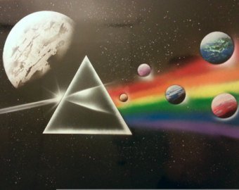 340x270 Pink Floyd Painting Etsy - Dark Side Of The Moon Painting