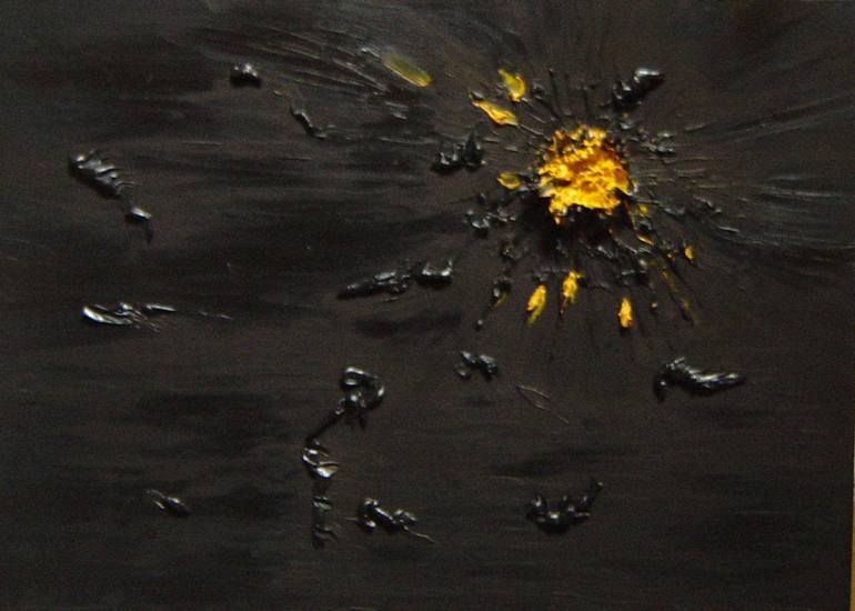 770x550 Saatchi Art Dark Side Of The Moon Painting By Faba Fouret - Dark Side Of The Moon Painting