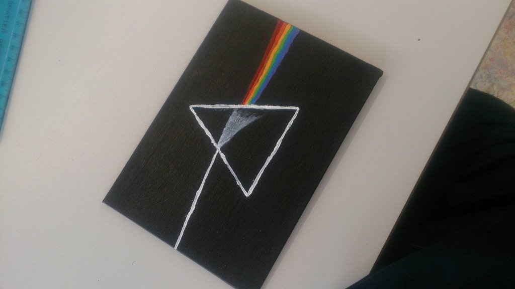 1024x576 Dark Side Of The Moon Painting By Poppyevex - Dark Side Of The Moon Painting