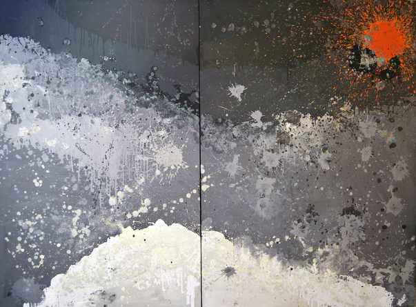 603x445 Dark Sky Syria By Gabriela Lavezzari, 2018 Painting Artsper - Dark Sky Painting