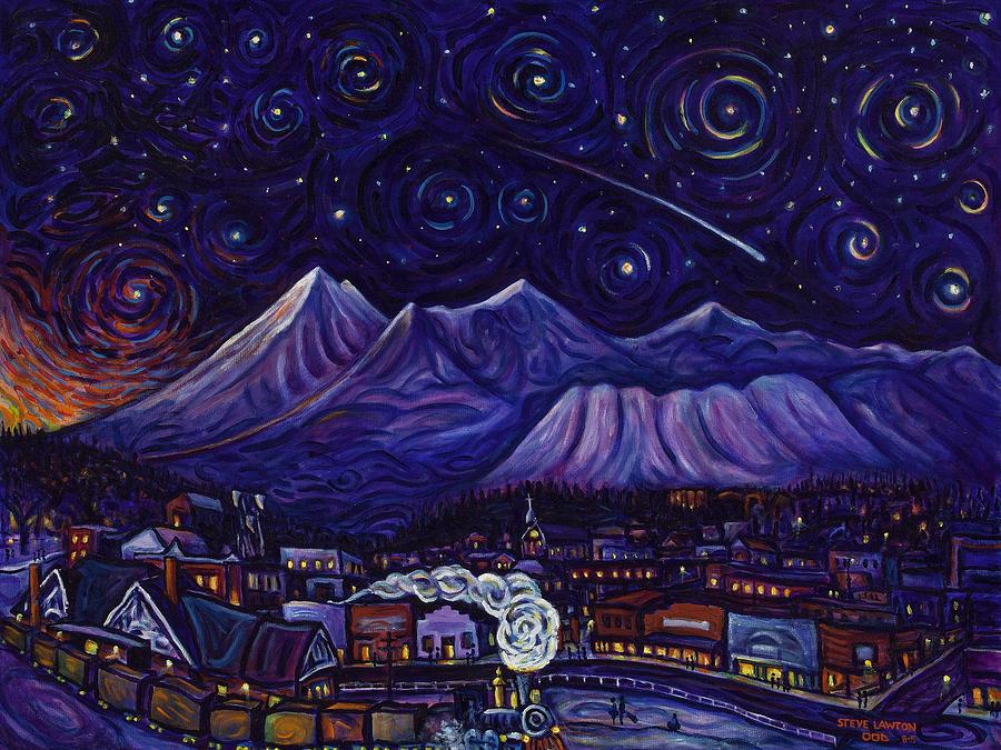 900x675 International Dark Sky City Painting By Steve Lawton - Dark Sky Painting