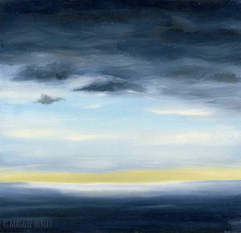 800x772 Original Oil Painting - Dark Sky Painting