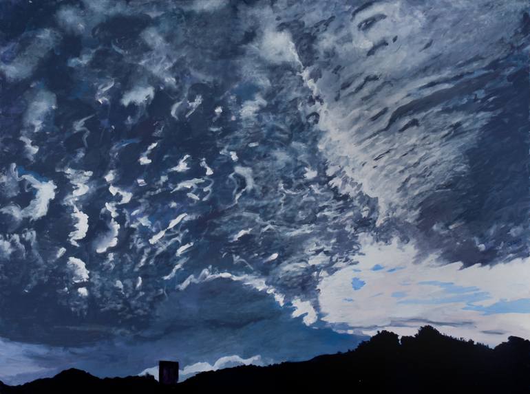 770x573 Saatchi Art Dark Sky, Late Summer Painting By June Yokell - Dark Sky Painting