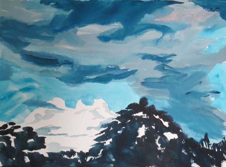 770x568 Saatchi Art Dark Sky Painting By Edward Thomas Bock - Dark Sky Painting