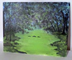 236x197 Swamp Painting Dark Swamp Acrylic Painting 9 X 12 By Demmersart - Dark Swamp Painting
