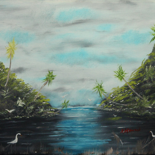 500x500 Alvin Howard Art Originals - Dark Swamp Painting