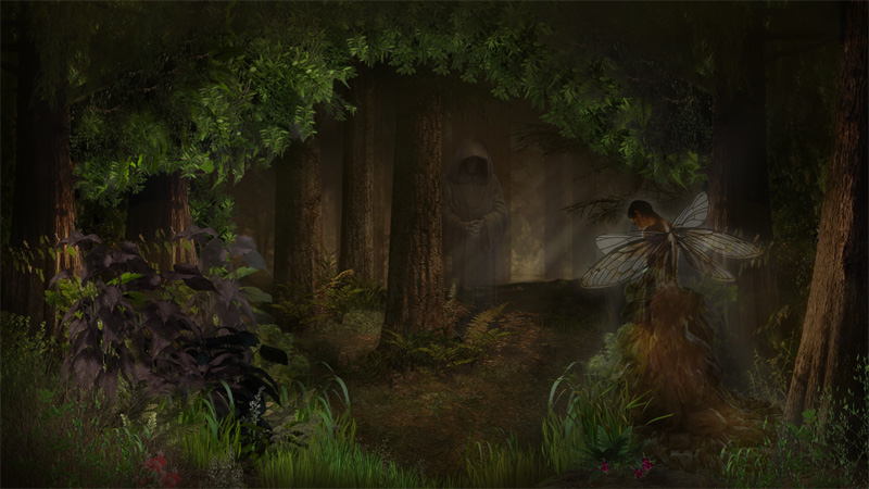 800x450 Fairy In The Dark Swamp Wood By Brotherguy - Dark Swamp Painting