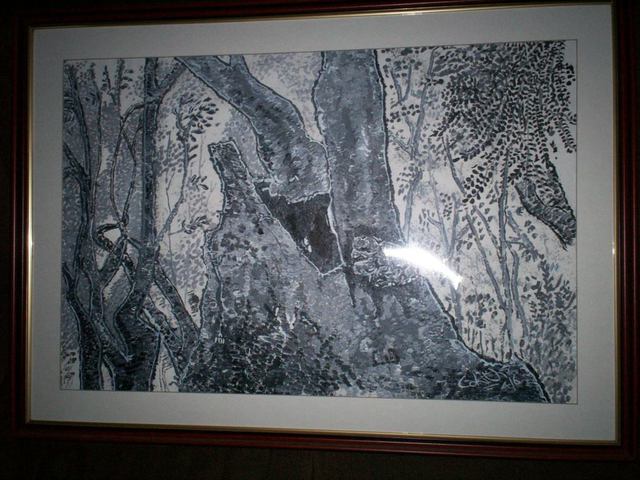 640x480 Lohith Kesarmadhu Artwork The Dark Tree Rebirth Original - Dark Tree Painting