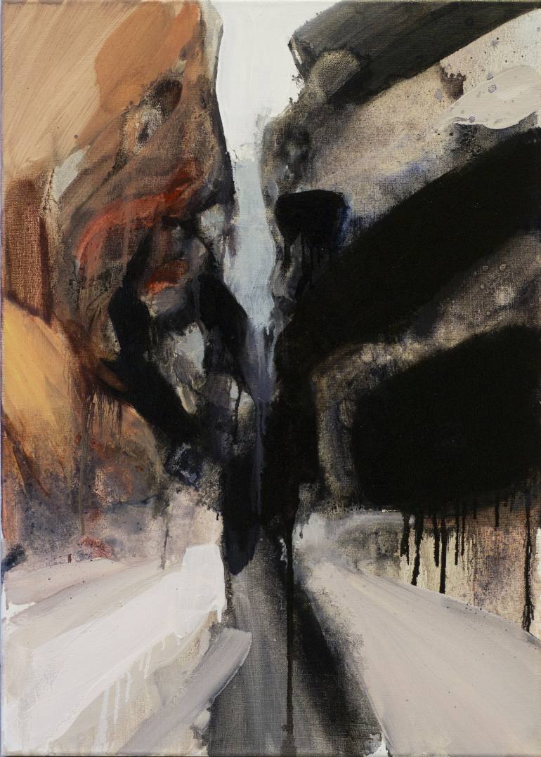 770x1078 Saatchi Art Abstract Landscapes - Dark Valley Painting