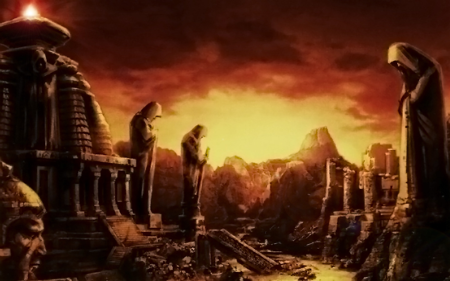 1440x900 Valley Of The Dark Lords 2 By Pakpolaris - Dark Valley Painting