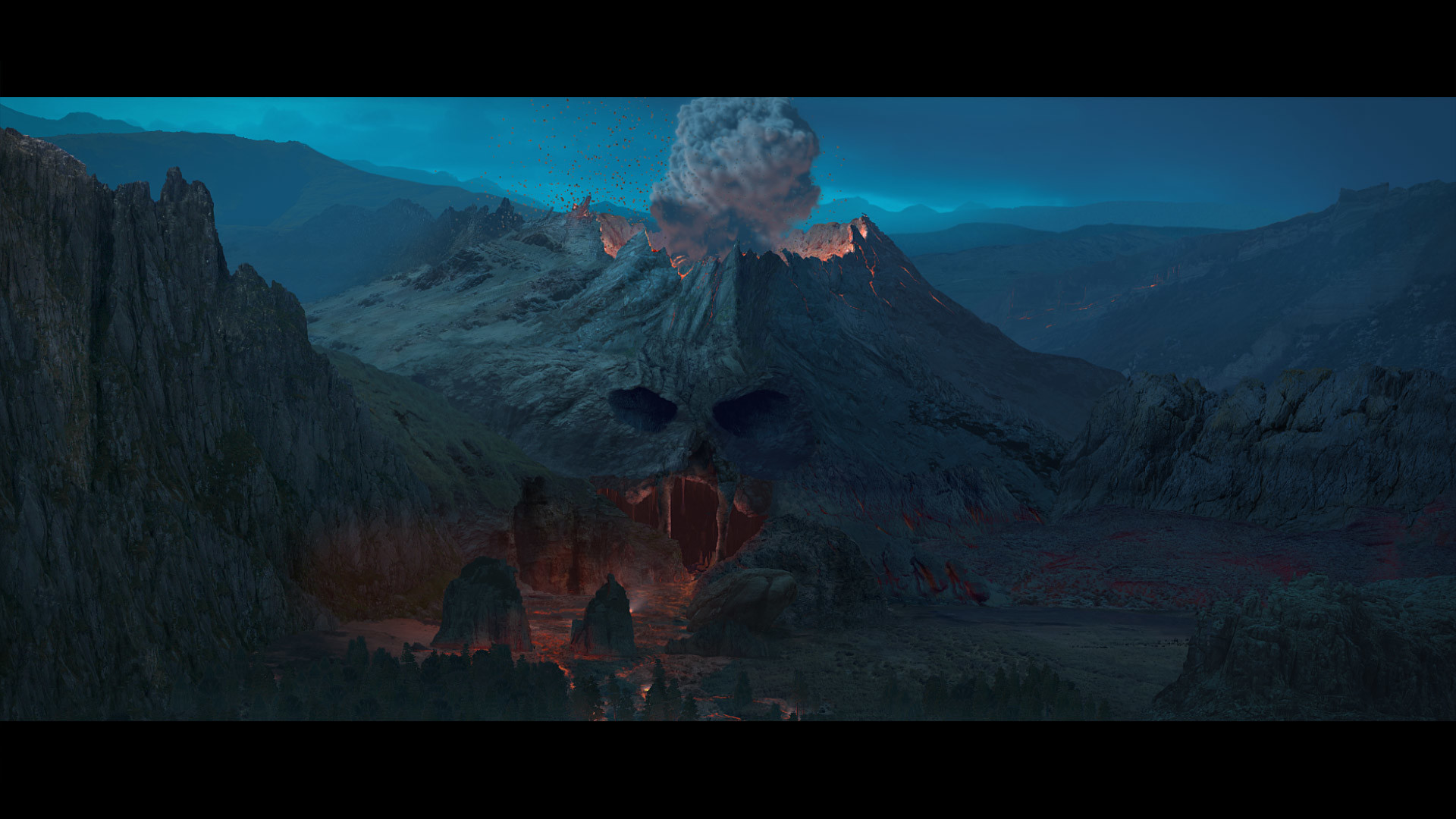 1920x1080 Artstation - Dark Valley Painting