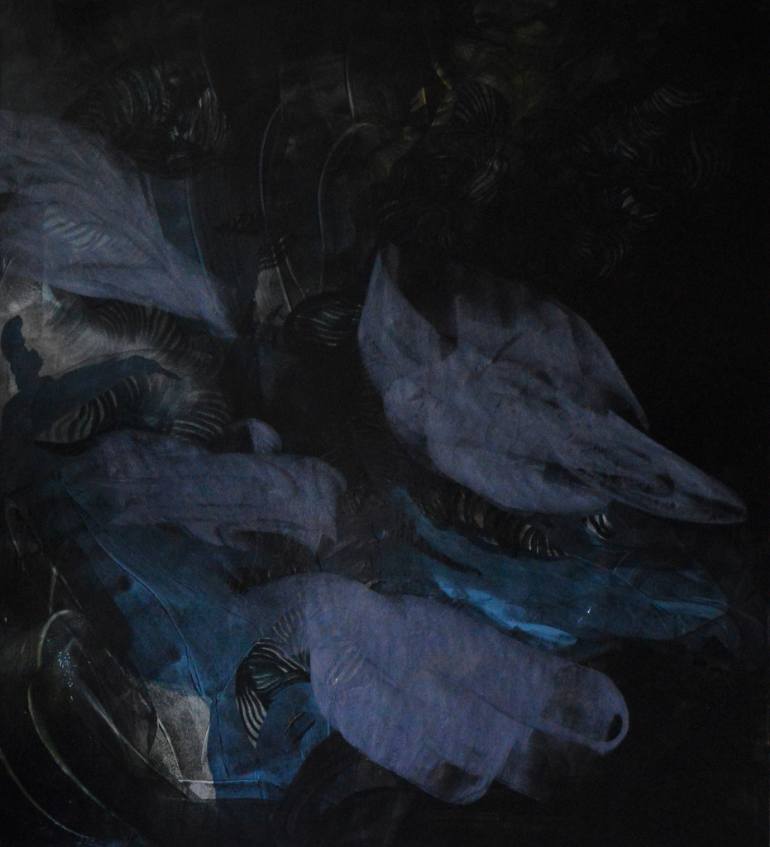 770x847 Saatchi Art Dark Water Painting By Edyta Hul - Dark Water Painting