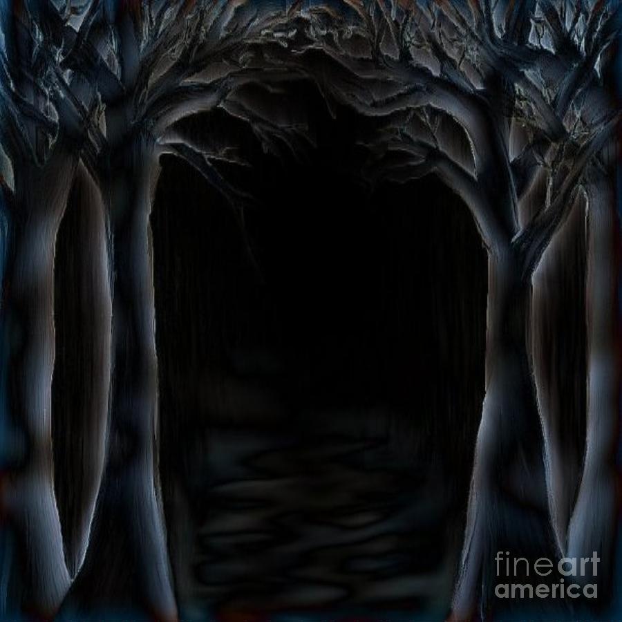 900x900 Dark Woods Painting By Kristina Sale - Dark Wood Painting