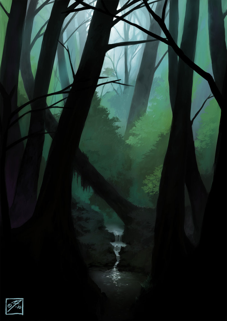 752x1063 Dark Woods By Baproductions - Dark Wood Painting