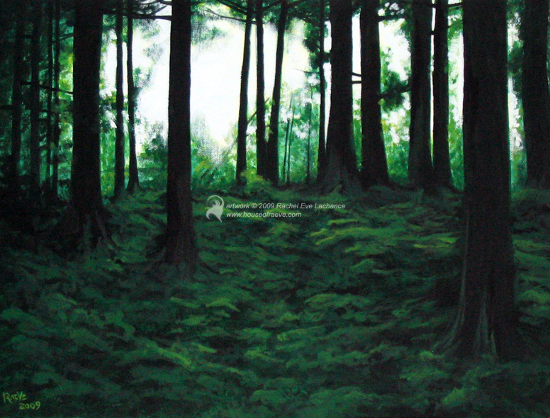 776x590 Dark Woods By Luckyraeve - Dark Wood Painting