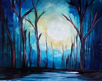 400x318 Dark Woods Painting Artists Uncork'D Artist - Dark Wood Painting