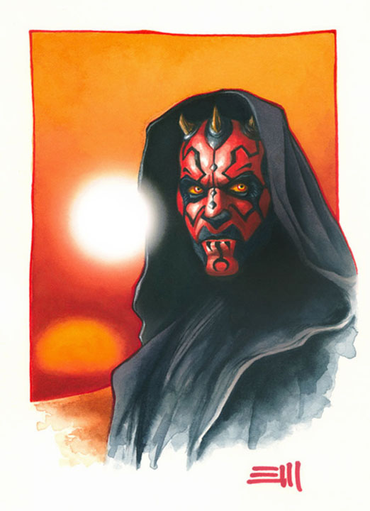 522x720 Darth Maul Commissioned Painting By Erik Maell - Darth Maul Painting