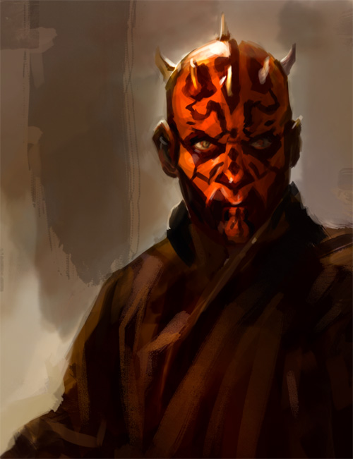 500x651 Digital Painting Tutorial Darth Maul - Darth Maul Painting
