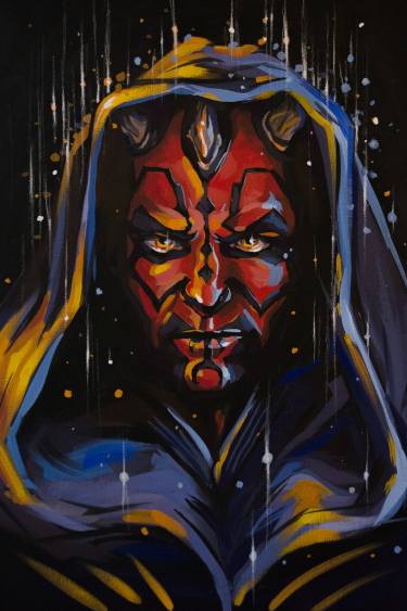 375x563 Saatchi Art Darth Maul Painting By Elizabeth Panina - Darth Maul Painting