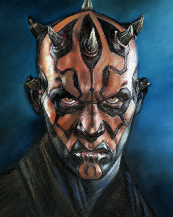 570x713 Star Wars Darth Maul Painting Poster Print Reproduction - Darth Maul Painting