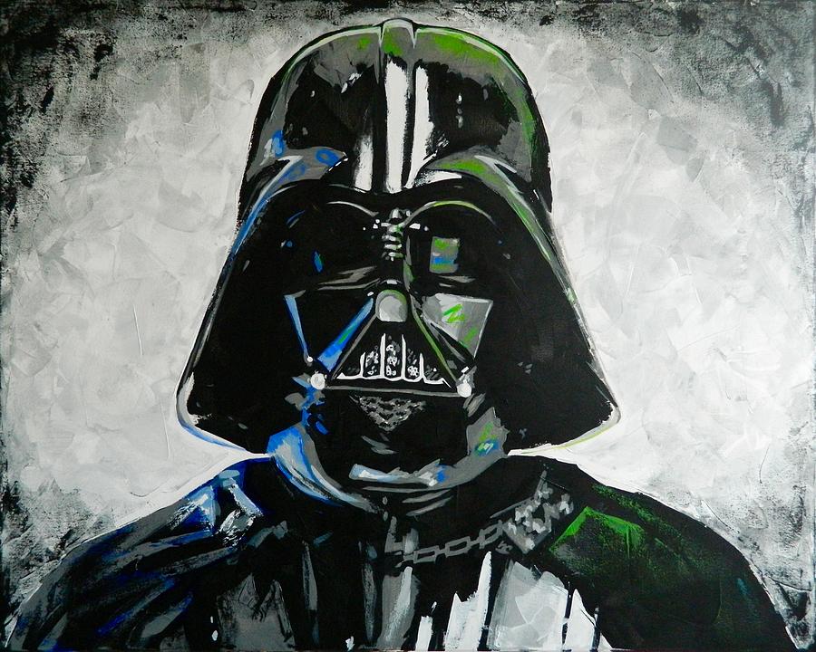 900x720 Darth Vader Painting Painting By Scott Strachan - Darth Vader Acrylic Painting