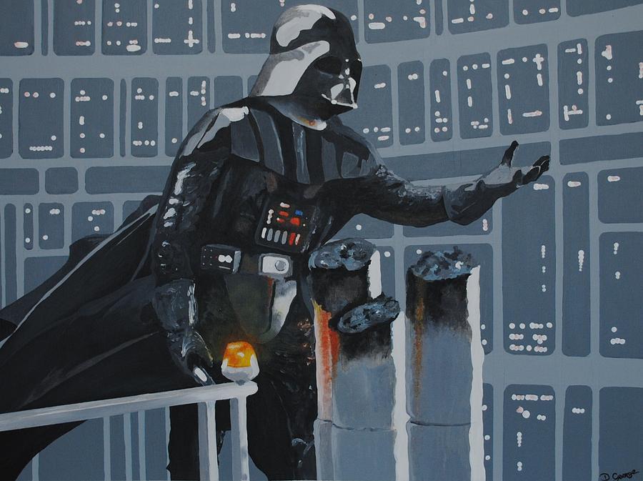 900x673 Darth Vader Painting By Desmond George - Darth Vader Acrylic Painting