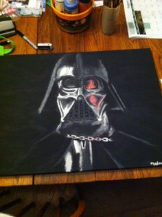 236x315 Darth Vader Wip, Acrylic Painting, Done By Danielle Weingart - Darth Vader Acrylic Painting