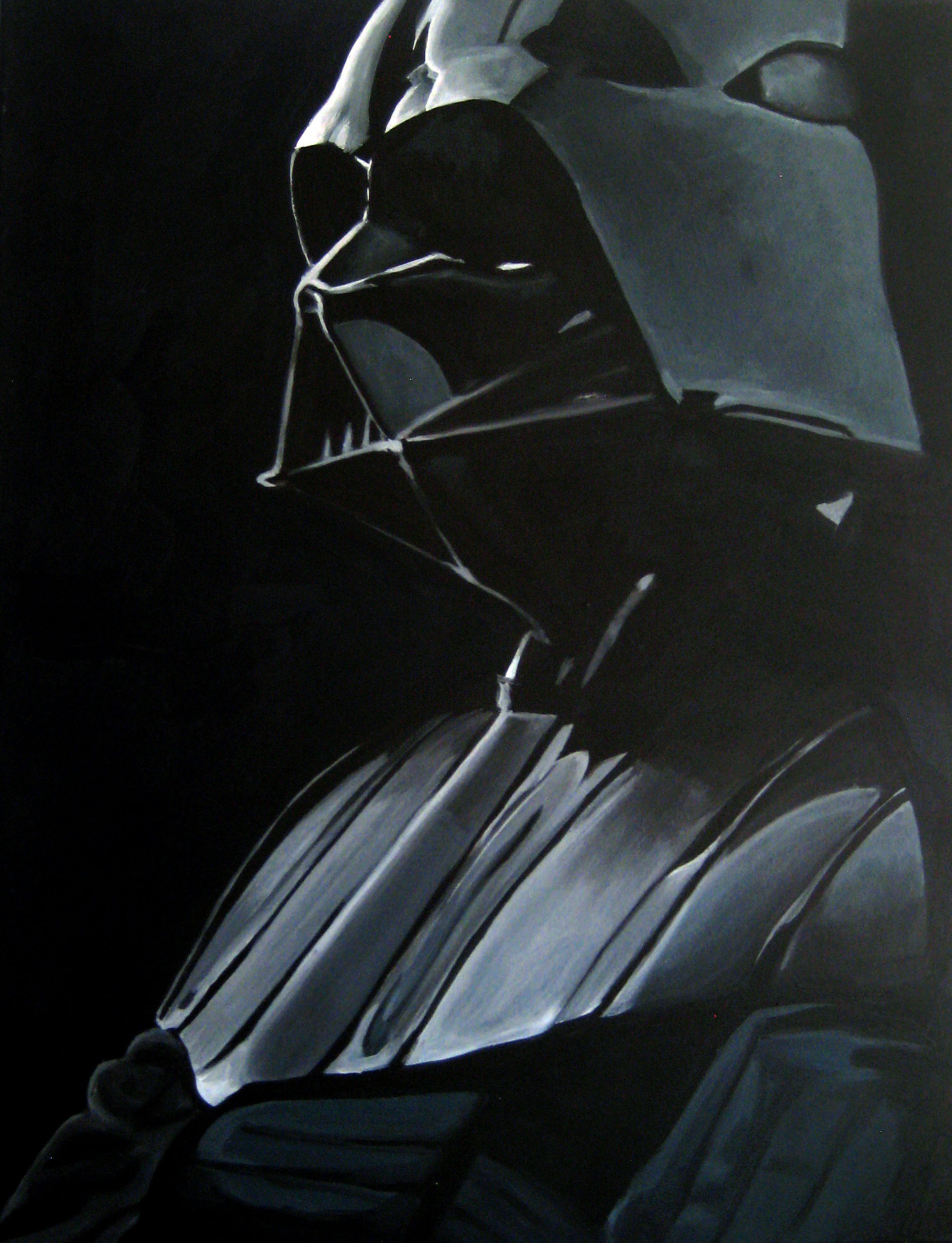 1884x2460 Darth Vader Sobre Serie Star Wars - Darth Vader Acrylic Painting