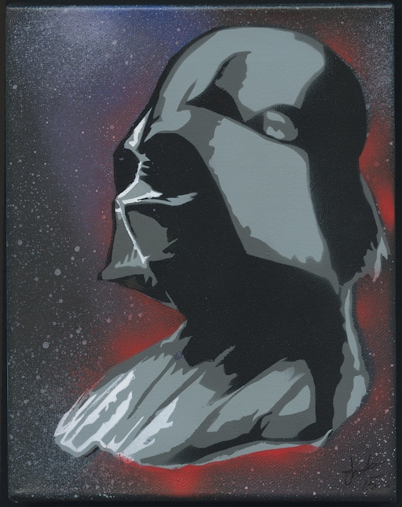 794x1000 Online Sports Memorabilia Auction Pristine Auction - Darth Vader Acrylic Painting