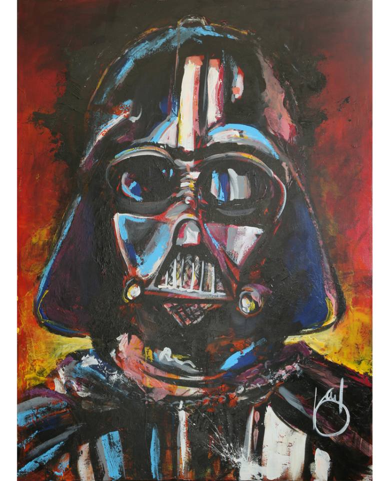 770x963 Saatchi Art Darth Vader Painting By Karl Boulanger - Darth Vader Acrylic Painting