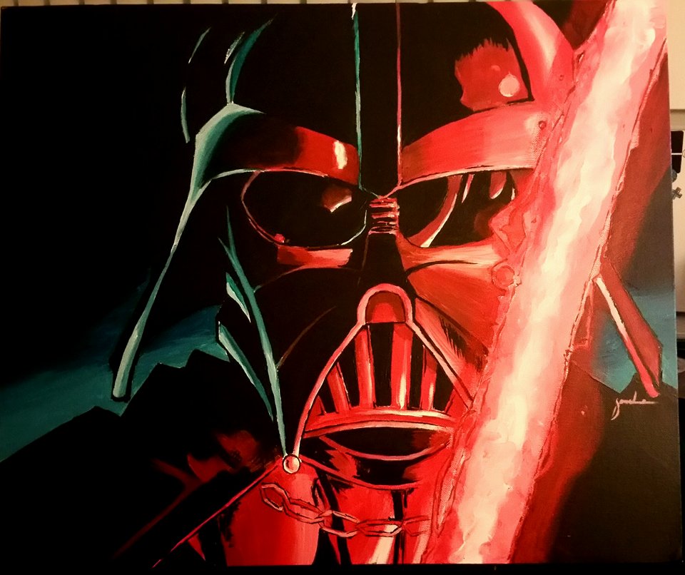 Darth Vader Acrylic Painting at PaintingValley.com | Explore collection ...