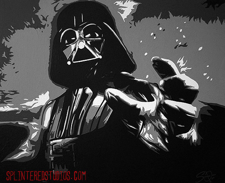 450x367 Darth Vader Painting - Darth Vader Acrylic Painting