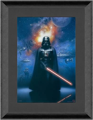 390x500 Darth Vader Framed Canvas Print - Darth Vader Canvas Painting