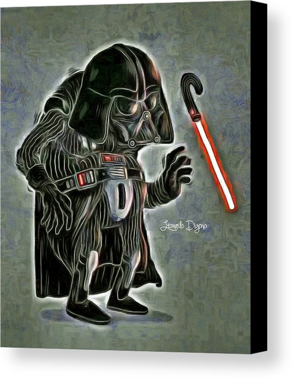 578x750 Old Darth Vader Canvas Print Canvas Art By Leonardo Digenio - Darth Vader Canvas Painting