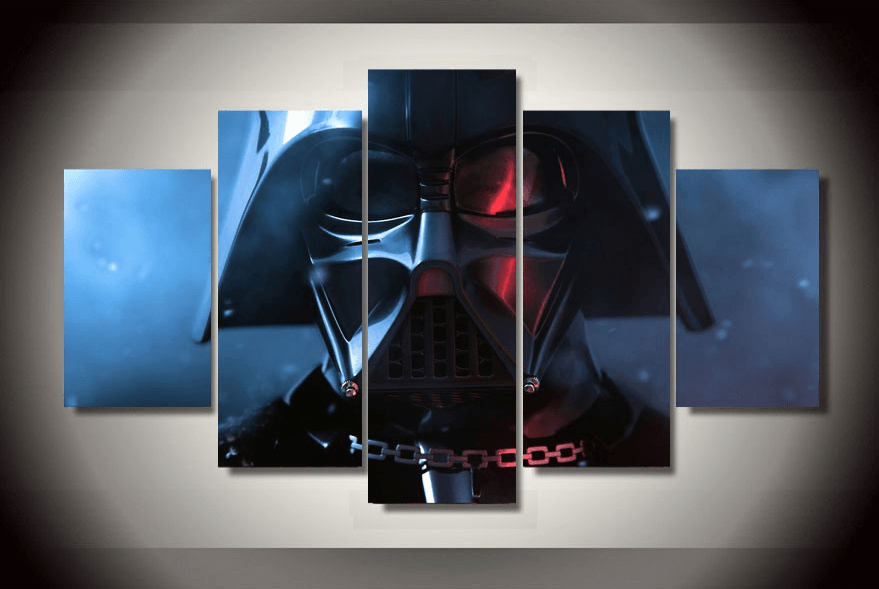 879x589 5 Panel Star Wars Darth Vader Canvas Painting Octotreasure - Darth Vader Canvas Painting