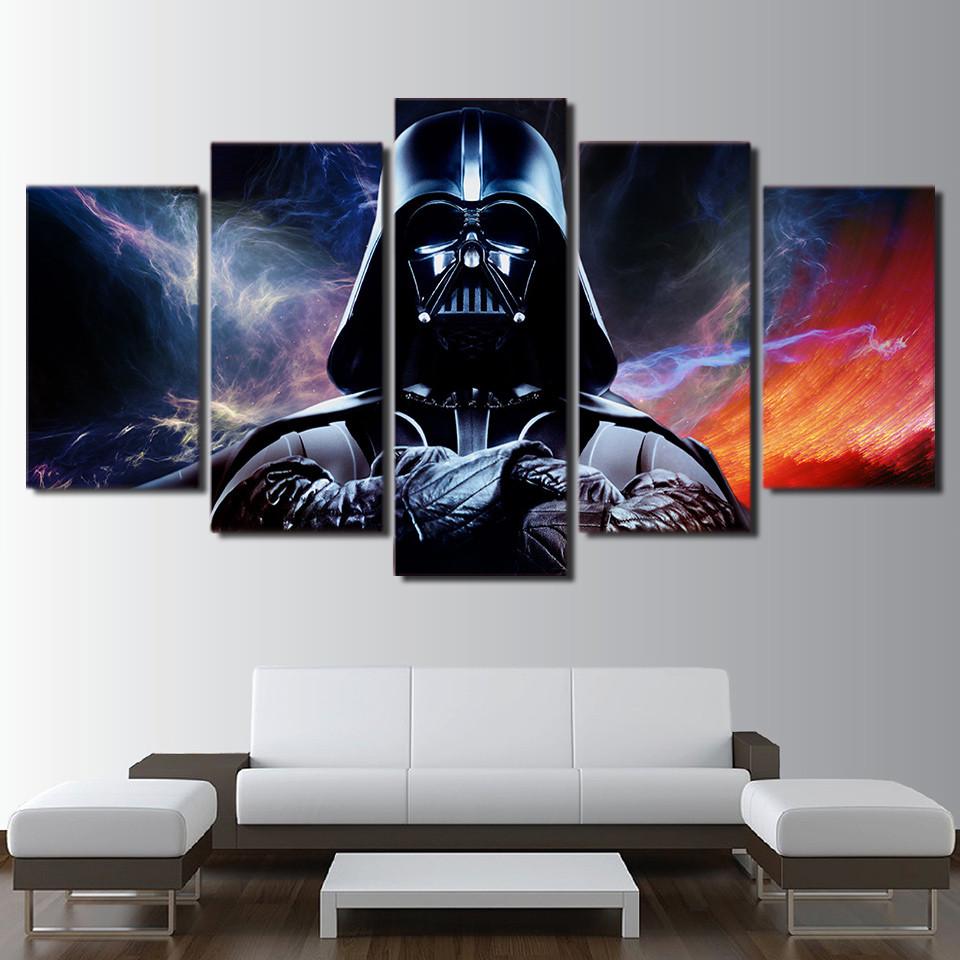 960x960 5 Piece Canvas Art Star Wars Darth Vader Canvas Wall Art - Darth Vader Canvas Painting
