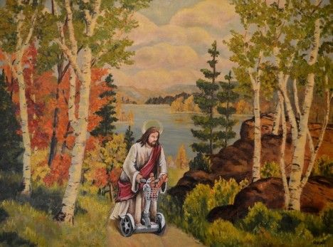 468x347 Darth Vader Goes Fishing Unwanted Paintings, Reimagined Roof - Darth Vader Fishing Painting