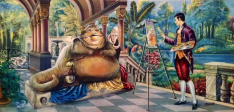 468x224 Darth Vader Goes Fishing Unwanted Paintings, Reimagined Urbanist - Darth Vader Fishing Painting