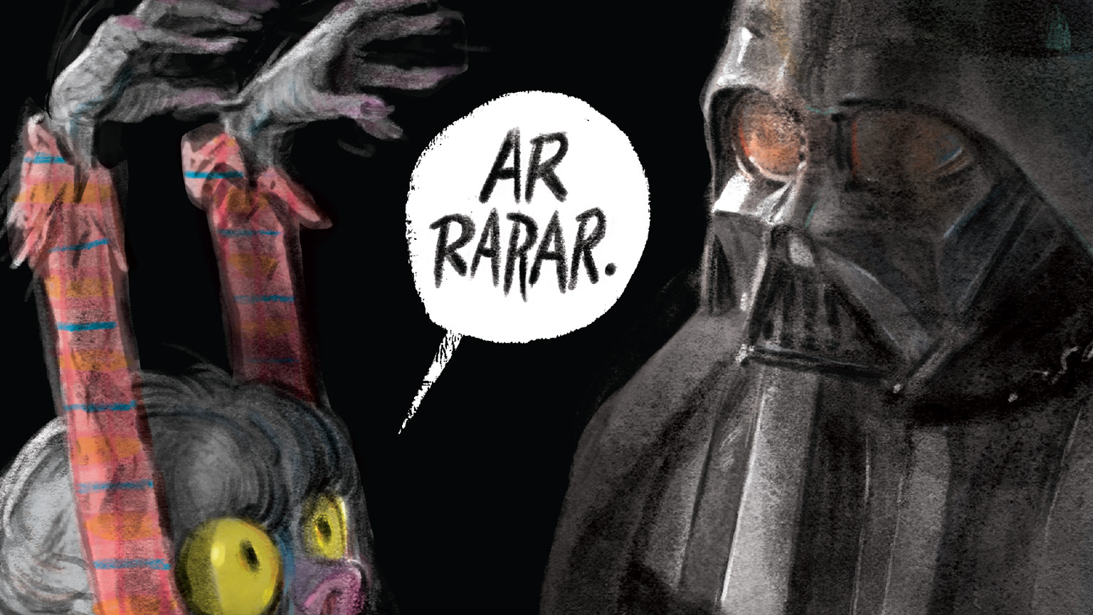 1536x864 Are You Scared, Darth Vader Interview With Adam Rex - Darth Vader Fishing Painting